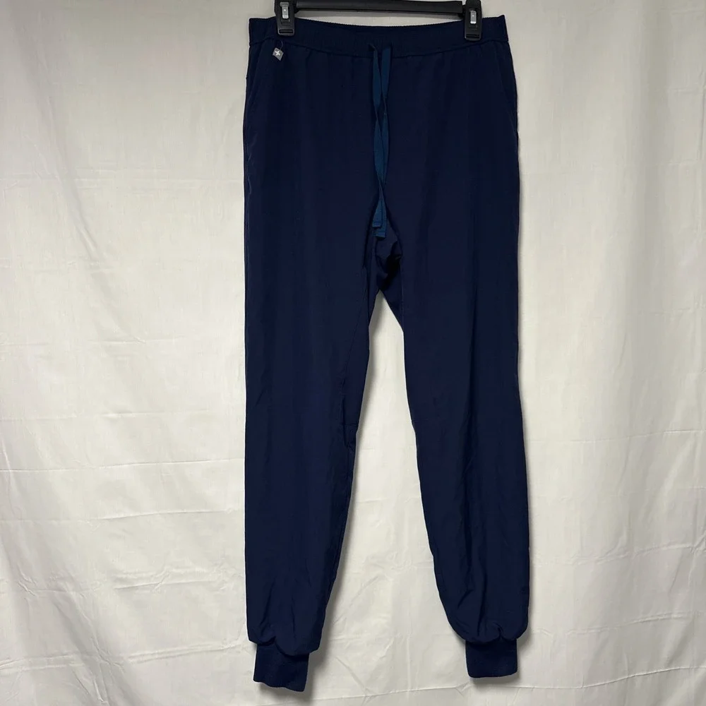 Figs Men's Small Tansen FreeX Lined Joggers Navy Blue Technical Collection
